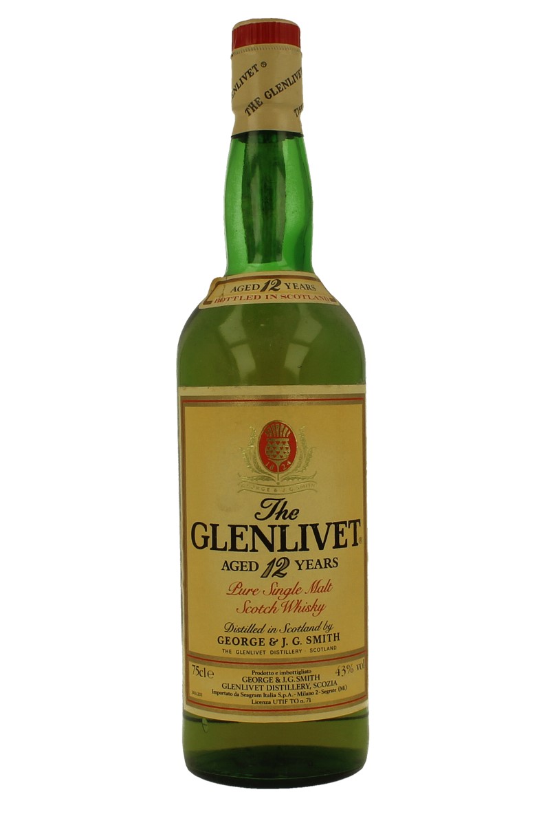 GLENLIVET 12yo Bot 80's 75cl 40% PURE SINGLE MALT - Products - Whisky ...