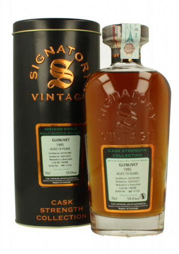 GLENLIVET 19yo 1995 2015 70cl 59% Signatory - Sherry butt #166946