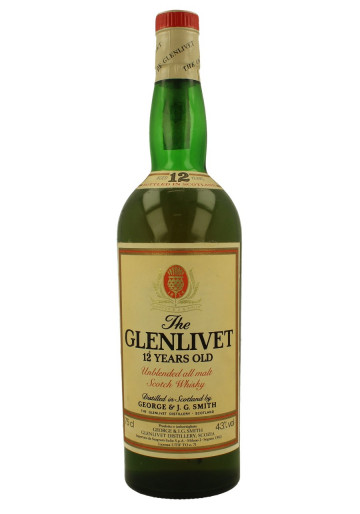 Glenlivet Speyside  Scotch Whisky 12yo 75 43% OB - Seagram Imp.