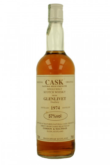 Glenlivet  Speyside  Scotch Whisky 1974 70cl 57% Gordon MacPhail  -CASK