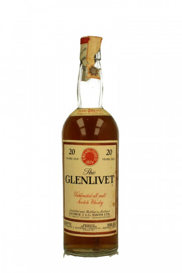 Glenlivet Speyside  Scotch Whisky 20 Years Old - Bot. in The 70's 75cl 45.7% OB-