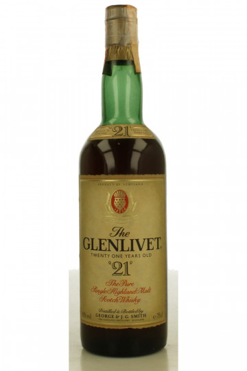 Glenlivet Speyside Scotch Whisky 21 Year Old - Bot.70's-80's 75cl 43% OB-