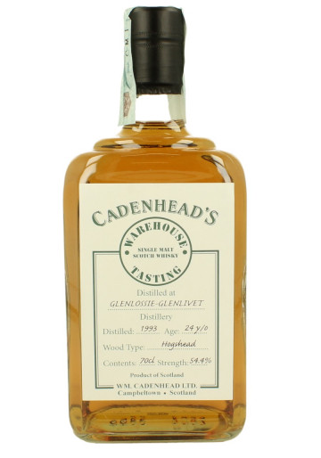 GLENLOSSIE-Glenlossie 24yo 1993 70cl 54.4 % Cadenhead's - Warehouse Tasting