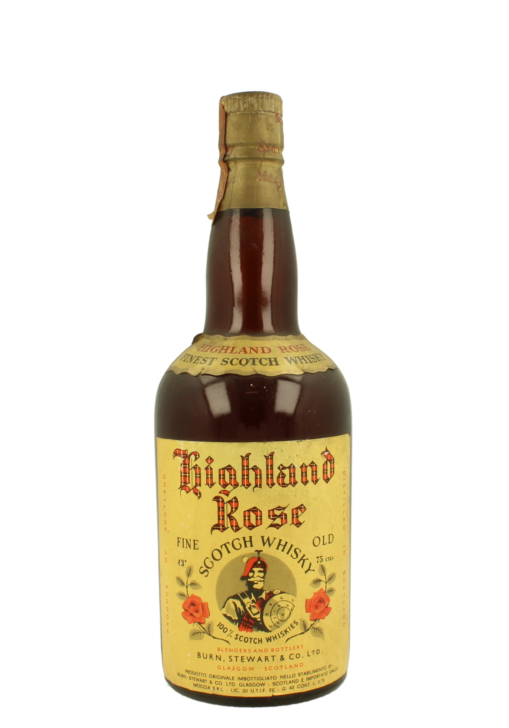 HIGHLAND ROSE Bot.60/70's 75cl 43% Burn Stewart - Blended - Prodotti ...