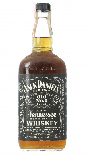 JACK DANIEL'S  Tennessee Whiskey Black Label - Bot.60's or 70's 1 Litre 90 US Proof OB