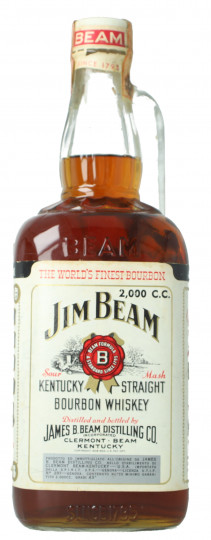 JEAM BEAM Kentucky Straight Bourboun Whisky - Bot.60's or early 70's 2 litre 43%