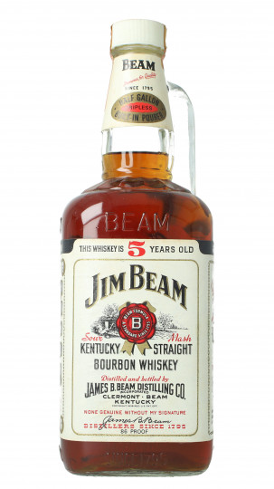 Jim Beam  Kentucky Straight Bourbon Whiskey Bottled around 1970 Half gallon 1.92 cl 86 US Proof OB-