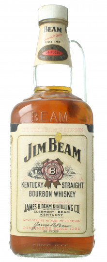 Jim Beam  Kentucky Straight Bourbon Whiskey BOTTLED IN THE 60/70'S Half Gallon 86 US-Proof KENTUCKY STRAIGHT  MAGNUM