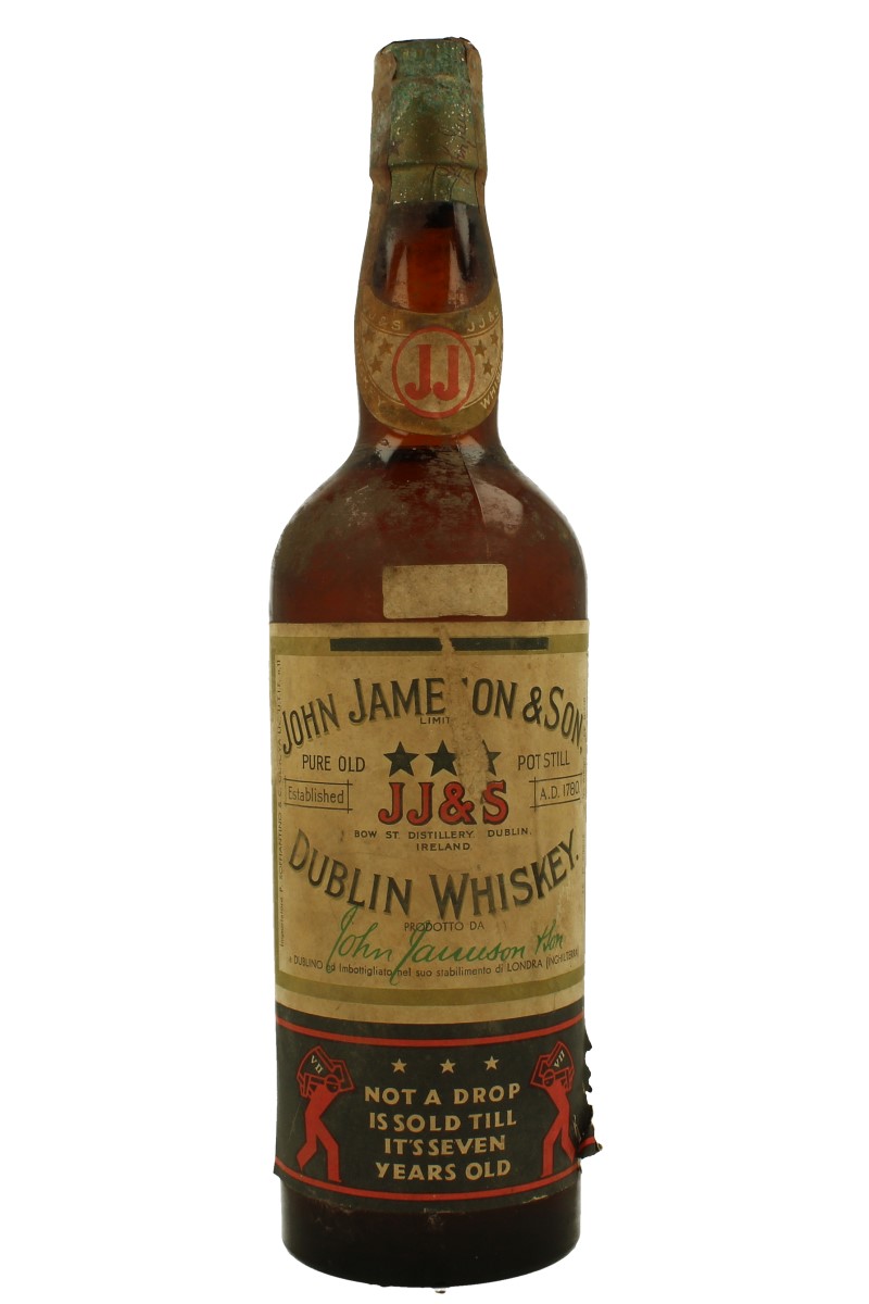 JOHN JAMESON JJ&S Pure old Pot Still bot 60/70's 75cl 43% - Products -  Whisky Antique, Whisky & Spirits