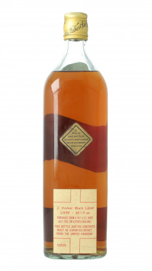 JOHNNIE WALKER Black Label 12 Years Old Bot.early 70's 100cl-1 litre 86.8 proof - Blended for Duty free