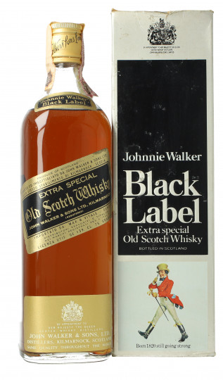 JOHNNIE WALKER Black Label 12 Years Old Bot. in the  60'S /70's 75cl 43% OB  -