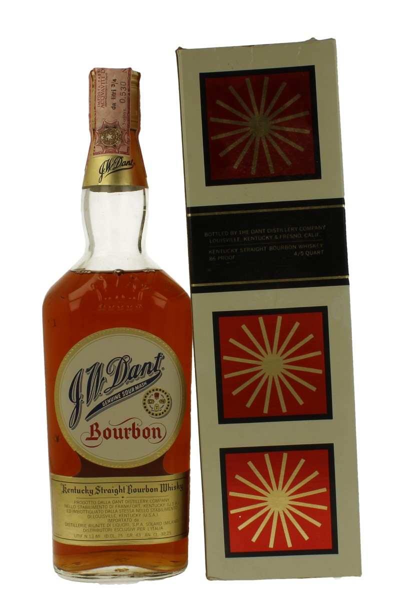 JW Dant Kentucky Straight Bourbon Whiskey 7 years old bot 60/70's 75cl 43%  - Products - Whisky Antique, Whisky & Spirits