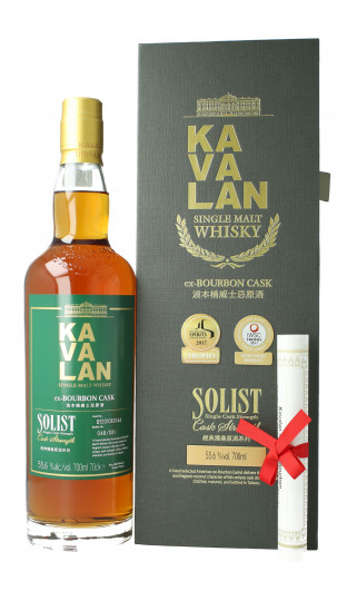 KAVALAN Solist Taiwan Single malt Whisky Bottled 2024 70cl 55.6% - OB  Ex- Bourbon cask n. B120106014a