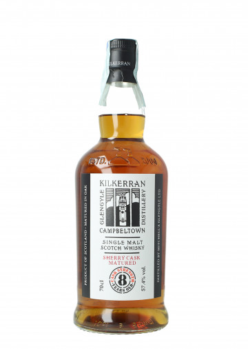 KILKERRAN Campbelltown Scotch Whisky 8 years Old 70cl 57.4% Cask Strength Sherry Matured