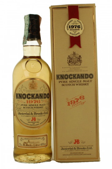 KNOCKANDO Pure Single malt Scotch Whisky 1976 1989 75cl 43%