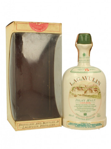 Lagavulin Islay  Scotch whisky 15 year old - Bot.70's-80's 75cl 43% OB - Ceramic Decanter