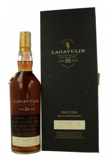 Lagavulin Islay Scotch Whisky 25 Years Old Bottled 2016 70cl 51.7% OB- 200Th Anniversary