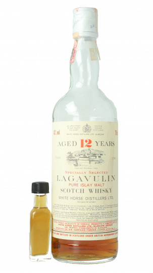 Lagavulin  Islay Scotch Whisky  SAMPLE 2CL !!!!! 12 years old Bottles around 1970 2cl 43% OB-Carpano Import TOP SAMPLE 2 CL !!!!