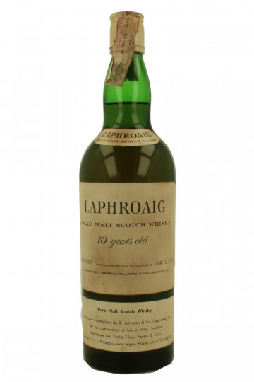 LAPHROAIG   Islay Scotch Whisky 10 Years Old Bot. 60's 75cl 43% THE VERY RARE FILIPPI IMPORT LONG CAP