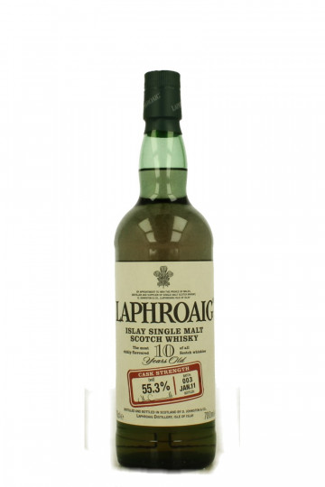 Laphroaig Islay  Scotch Whisky 10  Years Old Bottled 2011 70cl 55.3% OB- Batch 003 Original Cask Strength