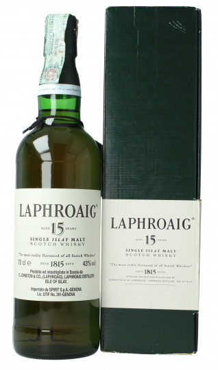 Laphroaig  Islay  Scotch whisky 15 Years old Bot in The 90's early 2000 70cl 43% OB- Spirit import