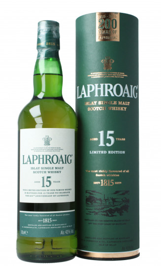 Laphroaig Islay  Scotch Whisky 15 Years Old Bottled 2015 70cl 43% 200th Anniversary