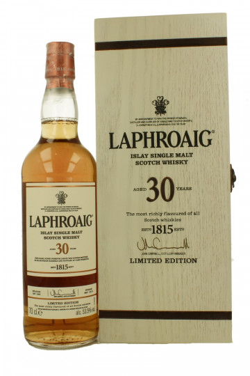 Laphroaig Islay  Scotch Whisky 30 Year Old 1985 2016 70cl 53.5% OB-