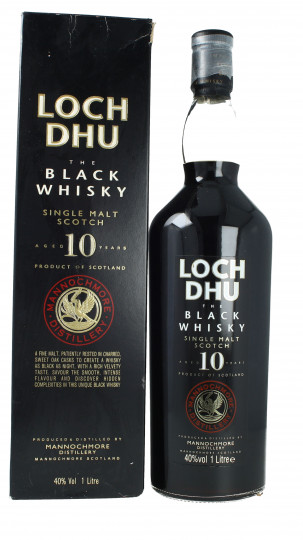 LOCH DHU Black Whisky Mannochmore 10 years old - Bot.70's 100cl 40%