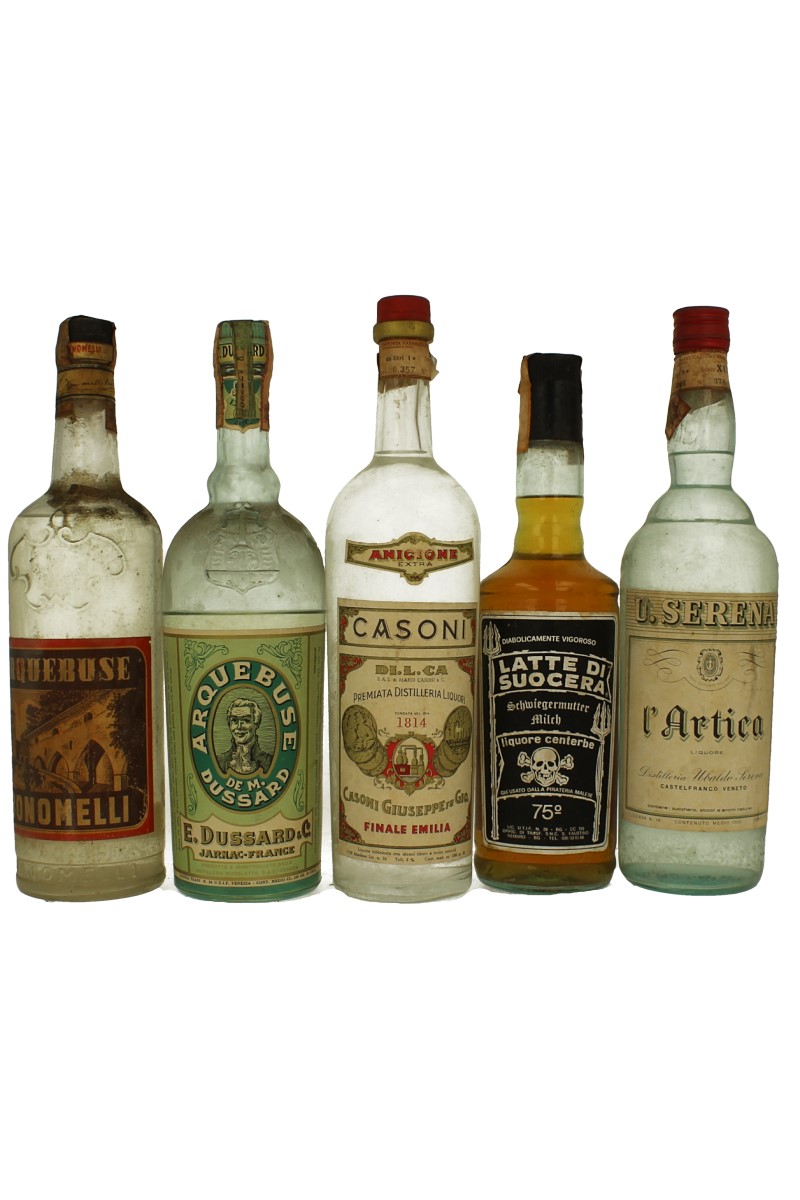 lot of 10 old Liquor Bot.40/50/60's 75cl - Products - Whisky Antique,  Whisky & Spirits