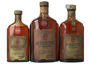 lot of 6 old Italian Liquor Amaretto di Saronno Bot.40/50/60's 1 x 150cl - 2x1 litre-1 75cl -1 50cl -1 25cl