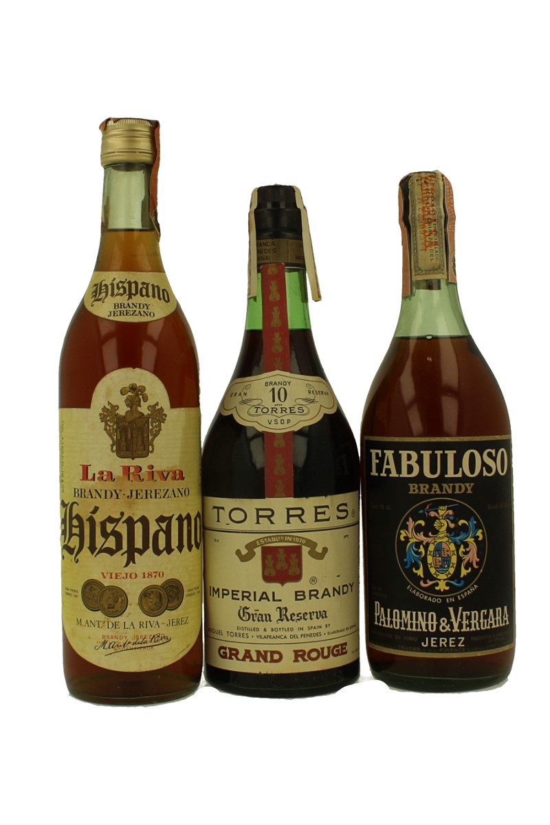 Lot of Old Spanish Brandy 6 Bottles - Bot.70's 75cl 40% - Products ...