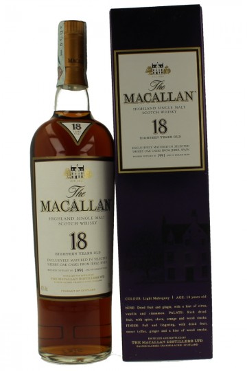 MACALLAN 18yo 1991 70cl 43% OB-