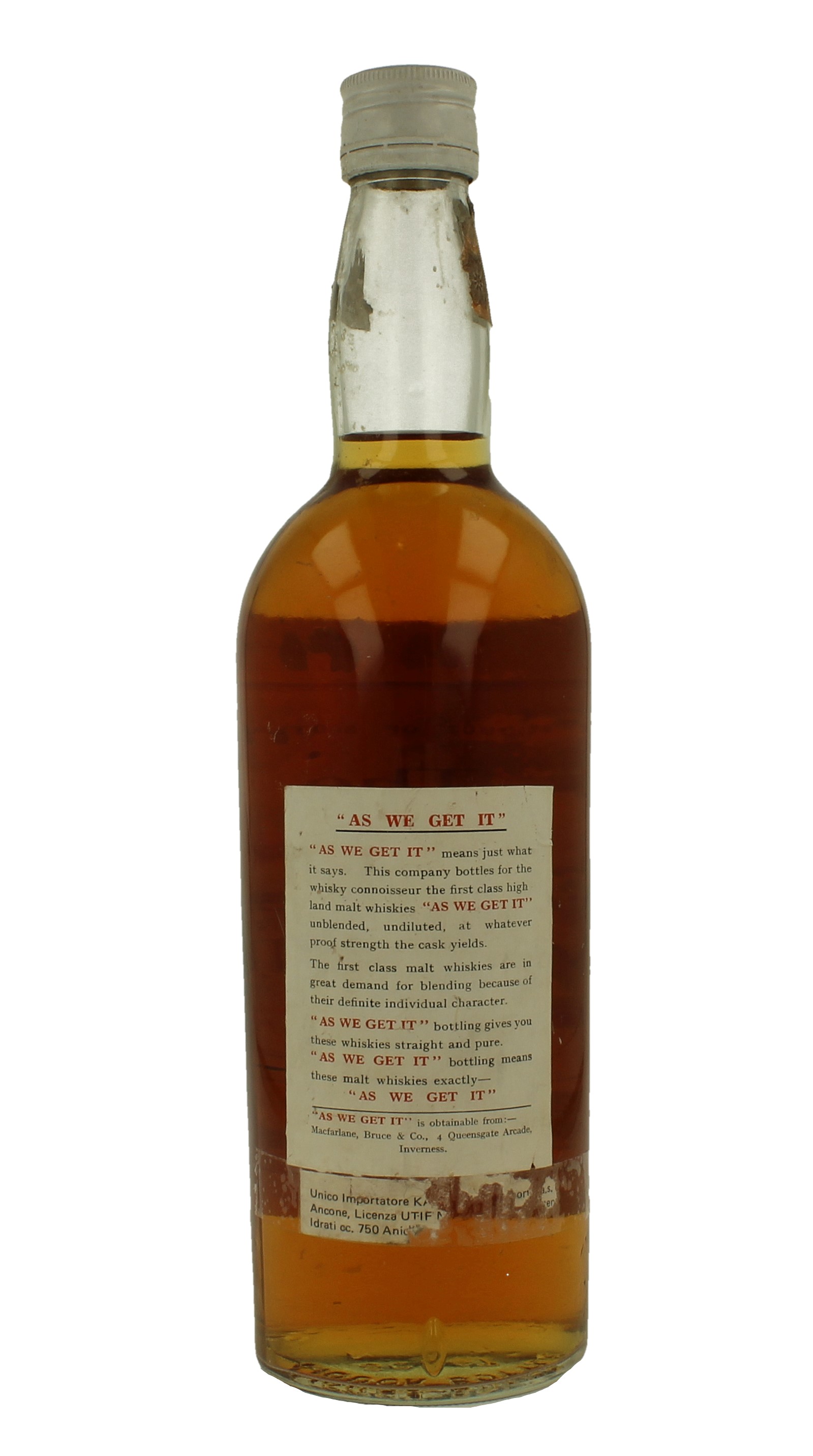 Macallan As We Get It Bot. 60's 75cl 103.8 Proof Macfarlaine, Bruce Co 