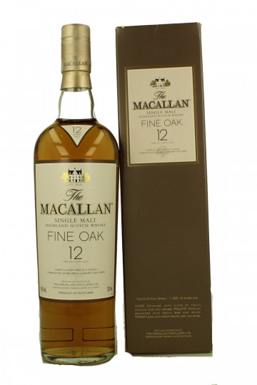 MACALLAN Fine Oak 12 Year Old Bot in The 90's early 2000 70cl 40% OB-