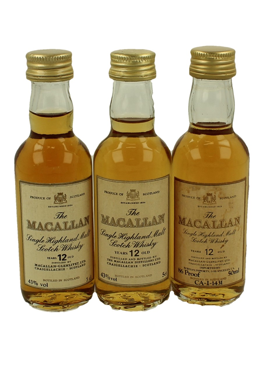 MACALLAN miniature 12yo 3x 5cl OB - Products - Whisky Antique, Whisky &  Spirits