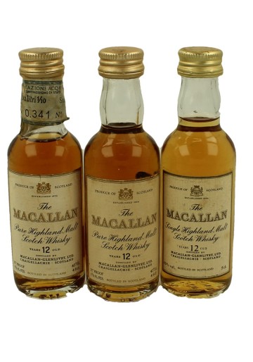 MACALLAN miniature 12yo 3x 5cl OB - Products - Whisky Antique, Whisky &  Spirits