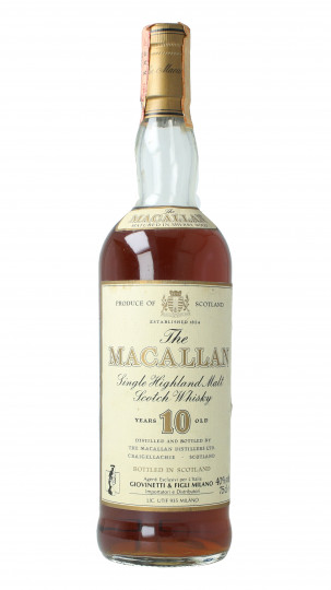 Macallan Speyside  Scotch Whisky 10  Years old - Bot.80's 75cl 40% OB