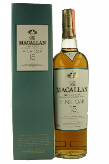 Macallan Speyside  Scotch Whisky 15 Years Old Bot in The 90's early 2000 70cl 43% OB-Fine Oak