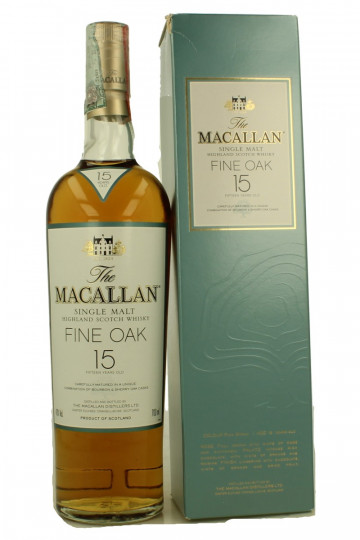 Macallan Speyside  Scotch Whisky 15 Years Old Bot in The 90's early 2000 70cl 43% OB-Fine Oak