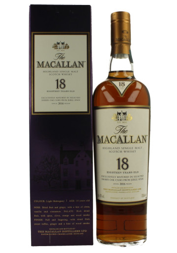 Macallan Speyside  Scotch Whisky 18 Year Old 2016 EDITION 70 CL 43% SHERRY CASK