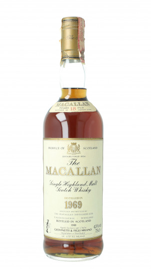 Macallan Speyside Scotch Whisky 18  Years Old 1969 1988 75cl 43% Ob-no box