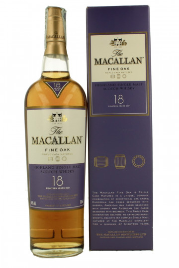 Macallan Speyside Scotch Whisky 18 Years Old Pre 2007 70cl 43% Ob- Fine oak