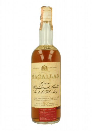 Macallan Speyside  Scotch Whisky 1946 75cl 80°proof OB-