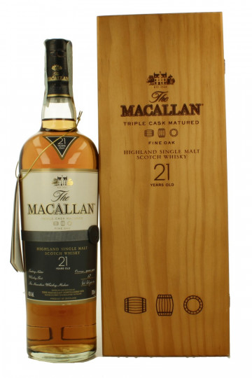 Macallan Speyside Scotch Whisky 21 Years Old 70cl 40% Ob- Sherry  oak