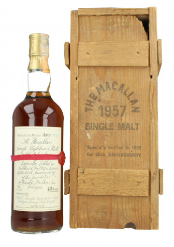 Macallan Speyside Scotch Whisky 25 Year Old 1957 1982 75cl 43% OB  -Red Stripes