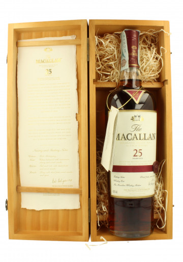 Macallan Speyside  Scotch Whisky 25 Year Old 700ml 43% OB - Whisky Tint 24 -Sherry Oak