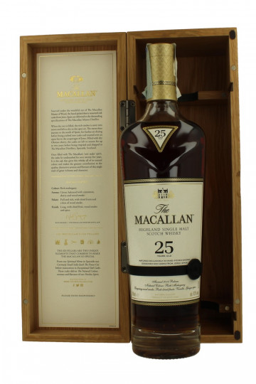 Macallan Speyside  Scotch Whisky 25 years old 2019 edition 70cl 43% Ob- Sherry  Cask