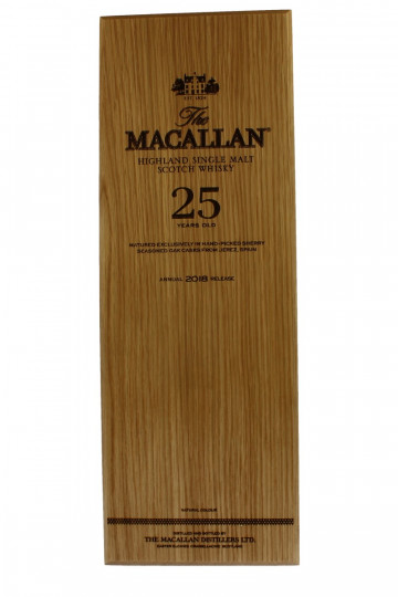 Macallan Speyside  Scotch Whisky 25 years old 2019 edition 70cl 43% Ob- Sherry  Cask