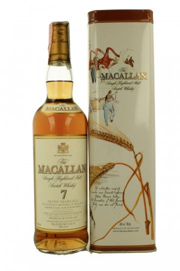 Macallan Speyside Scotch Whisky 7 Years Old - Bot. in The 90's 70cl 40% Ob- Rare Edition in  Tin Box