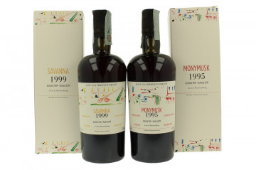 MONYMUSK 1995 & SAVANNA 1999 24yo & 20yo 1995/1999 - 2019 70cl x2 - 67% & 57% Velier - Villa Paradisetto 1988/2019